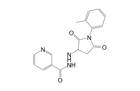 N'-[1-(2-methylphenyl)-2,5-dioxo-3-pyrrolidinyl]nicotinohydrazide