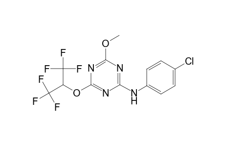 N-(4-chlorophenyl)-4-methoxy-6-[2,2,2-trifluoro-1-(trifluoromethyl)ethoxy]-1,3,5-triazin-2-amine