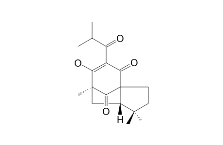 IALIBINONE-E;8-HYDROXY-4,4,7-TRIMETHYL-9-(2-METHYLPROPIONYL)-5-BETA-H-TRICYCLO-[5.3.1.0(1,5)]-UNDEC-8-ENE-10,11-DIONE
