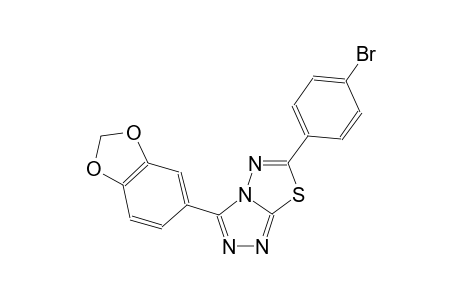 [1,2,4]triazolo[3,4-b][1,3,4]thiadiazole, 3-(1,3-benzodioxol-5-yl)-6-(4-bromophenyl)-