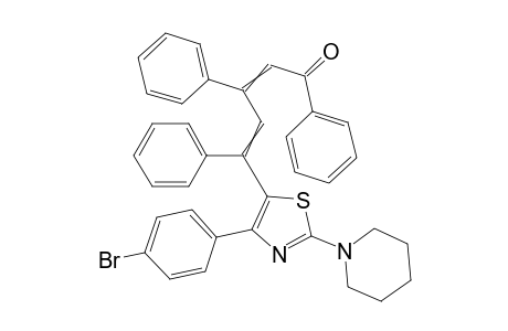5-[4-(4-bromo-phenyl)-2-piperidino-thiazol-5-yl]-1,3,5-triphenyl-penta-2,4-diene-1-one