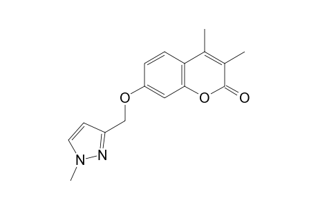 2H-1-Benzopyran-2-one, 3,4-dimethyl-7-[(1-methyl-1H-pyrazol-3-yl)methoxy]-