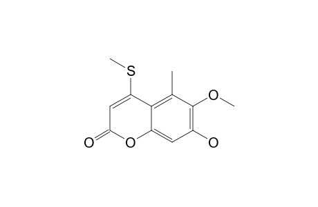 7-HYDROXY-6-METHOXY-5-METHYL-4-METHYLTHIOCOUMARIN
