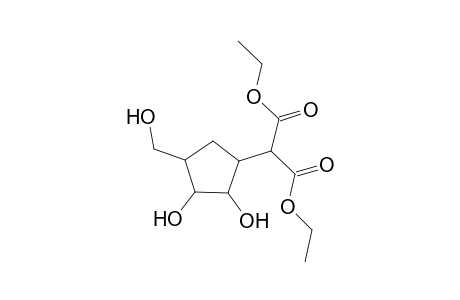Diethyl (1'RS,2'SR,3'RS,4'SR)-2-[2',3'-dihydroxy-4'-(hydroxymethyl)cyclopent-2'-enyl]propanedioate