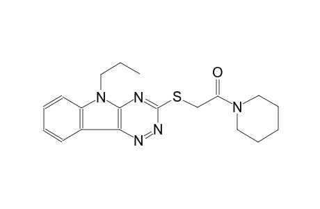 5H-[1,2,4]triazino[5,6-b]indole, 3-[[2-oxo-2-(1-piperidinyl)ethyl]thio]-5-propyl-