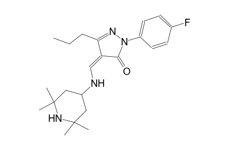 3H-pyrazol-3-one, 2-(4-fluorophenyl)-2,4-dihydro-5-propyl-4-[[(2,2,6,6-tetramethyl-4-piperidinyl)amino]methylene]-, (4Z)-