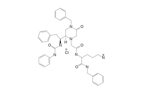 N-[2-[4-BENZYL-5-OXO-(2R)-[2-PHENYL-(1S)-(3-PHENYLUREIDO)-ETHYL]-PIPERAZIN-1-YL]-ACETYL]-ORN-NH-BN-HYDROCHLORIDE