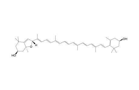 2-[(1E,3E,5E,7E,9E,11E,13E,15E)-16-(4-Hydroxy-2,6,6-trimethyl-1-cyclohexen-1-yl)-1,5,10,14-tetramethyl-1,3,5,7,9,11,13,15-hexadecaoctaenyl]-4,4,7a-trimethyl-2,4,5,6,7,7a-hexahydro-1-benzofuran-6-ol