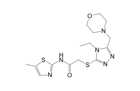 acetamide, 2-[[4-ethyl-5-(4-morpholinylmethyl)-4H-1,2,4-triazol-3-yl]thio]-N-(5-methyl-2-thiazolyl)-