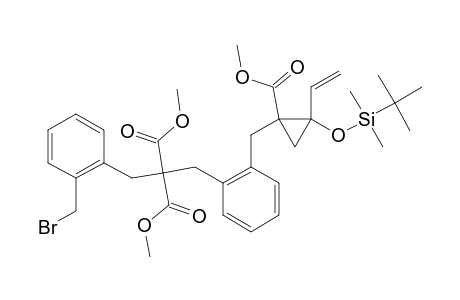 DIMETHYL-3-(2-BROMOMETHYL-PHENYL)-1-[2-[R-2-(TERT.-BUTYLDIMETHYLSILOXY)-T-1-METHOXYCARBONYL-2-VINYLCYCLOPROP-1-YL-METHYL]-PHENYL]-PROPANE-2,2-DICA