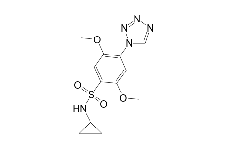 Benzenesulfonamide, N-cyclopropyl-2,5-dimethoxy-4-(1H-1,2,3,4-tetrazol-1-yl)-