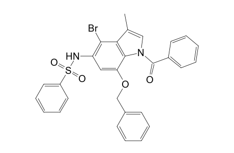 N-(1-benzoyl-4-bromo-3-methyl-7-phenylmethoxy-5-indolyl)benzenesulfonamide