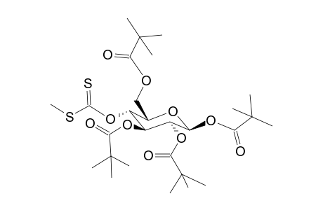 4-O-[(Methylthio)-thiocarbonyl]-1,2,3,6-tetra-O-pivaloyl-b-d-glucopyranose
