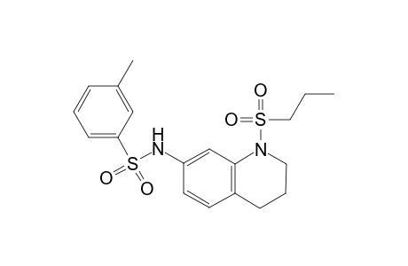 3-Methyl-N-(1-(propylsulfonyl)-1,2,3,4-tetrahydroquinolin-7-yl)benzenesulfonamide