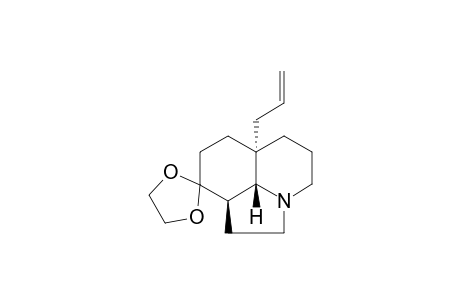 Spiro[1,3-dioxolane-2,9'-[9H]pyrrolo[3,2,1-ij]quinoline], decahydro-6'a-(2-propenyl)-, (6'a.alpha.,9'a.beta.,9'b.beta.)-(.+-.)-