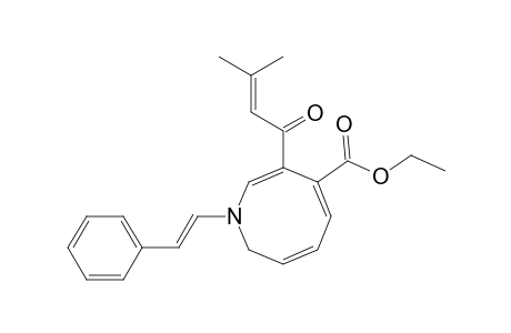 4-Azocinecarboxylic acid, 1,8-dihydro-3-(3-methyl-1-oxo-2-butenyl)-1-(2-phenylethenyl)-, ethyl ester