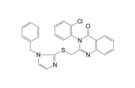 2-[(1-benzylimidazol-2-yl)sulfanylmethyl]-3-(2-chlorophenyl)quinazolin-4-one