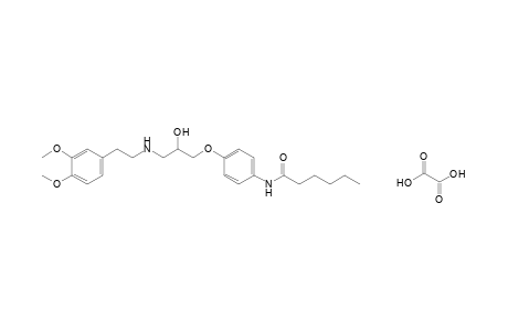 4'-{3-[(3,4-dimethoxyphenethyl)amino]-2-hydroxpropoxy}hexananilide, oxalate(1:1)