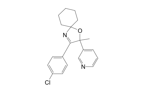 1-Oxa-4-azaspiro[4.5]dec-3-ene, 3-(4-chlorophenyl)-2-methyl-2-(3-pyridinyl)-