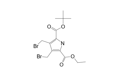 3,4-BIS-BROMOMETHYL-1H-PYRROLE-2,5-DICARBOXYLIC-ACID-2-TERT.-BUTYLESTER-5-ETHYLESTER
