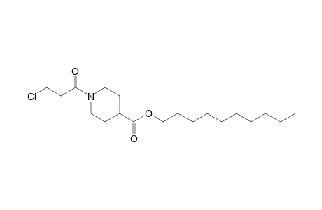 Isonipecotic acid, N-(3-chloropropionyl)-, decyl ester