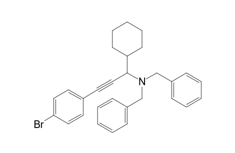 N,N-Dibenzyl-3-(4-bromophenyl)-1-cyclohexyl-2-propyn-1-amine