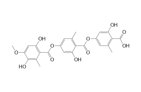 Benzoic acid, 4-[(3,6-dihydroxy-4-methoxy-2-methylbenzoyl)oxy]-2-hydroxy-6-methyl-, 4-carboxy-3-hydroxy-5-methylphenyl ester