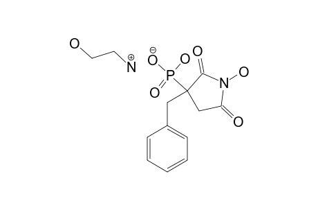 2-HYDROXYETHANAMINIUM-HYDROGEN-(3-BENZYL-1-HYDROXY-2,5-DIOXOPYRROLIDIN-3-YL)-PHOSPHONATE