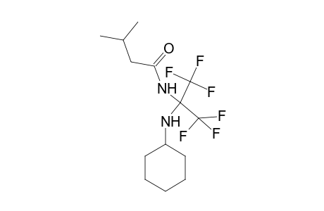 N-[1-(Cyclohexylamino)-2,2,2-trifluoro-1-(trifluoromethyl)ethyl]isovaleramide