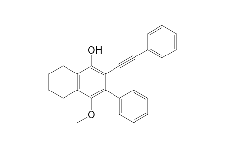 1-Hydroxy-4-methoxy-3-phenyl-2-(2-phenylethynyl)tetrahydronaphthalene