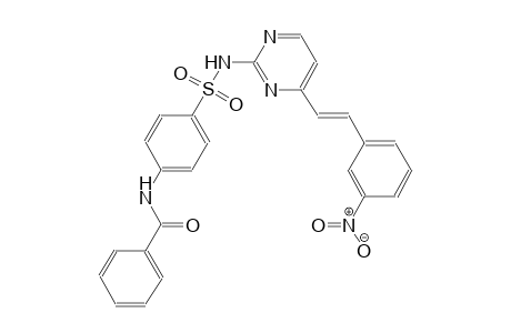 N-{4-[({4-[(E)-2-(3-nitrophenyl)ethenyl]-2-pyrimidinyl}amino)sulfonyl]phenyl}benzamide