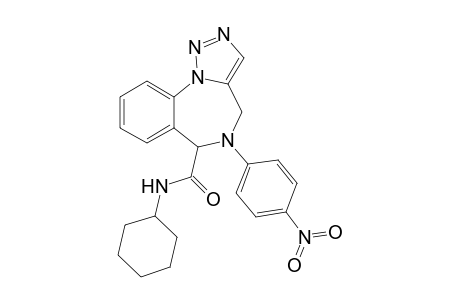 N-Cyclohexyl-4,5-dihydro-5-(4-nitrophenyl)-1,2,3-triazolo[1,5-a][1,4]benzodiazepine-6-carboxamide