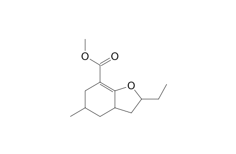 2-Ethyl-5-methyl-2,3,3a,4,5,6-hexahydrobenzofuran-7-carboxylic acid methyl ester