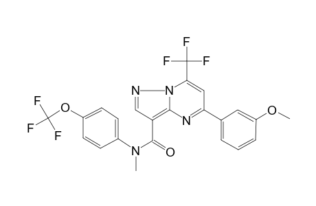 5-(3-Methoxyphenyl)-N-methyl-7-(trifluoromethyl)-N-[4-(trifluoromethyloxy)phenyl]pyrazolo[1,5-a]pyrimidine-3-carboxamide