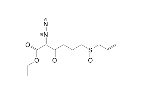 Hexanoic acid, 2-diazo-3-oxo-6-(2-propenylsulfinyl)-, ethyl ester