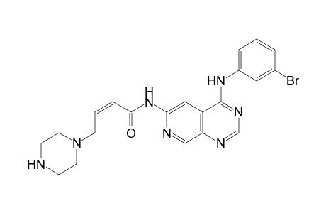 (2Z)-N-[4-(3-Bromoanilino)pyrido[3,4-d]pyrimidin-6-yl]-4-(piperazin-1-yl)2-butenamide