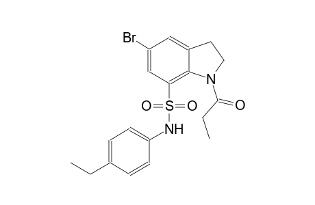 1H-indole-7-sulfonamide, 5-bromo-N-(4-ethylphenyl)-2,3-dihydro-1-(1-oxopropyl)-