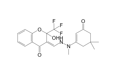 3-{[2-(5,5-Dimethyl-3-oxocyclohex-1-enyl)-2-methylhydrazinyl]methylene}-2-hydroxy-2-(trifluoromethyl)chroman-4-one