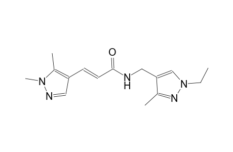 (2E)-3-(1,5-dimethyl-1H-pyrazol-4-yl)-N-[(1-ethyl-3-methyl-1H-pyrazol-4-yl)methyl]-2-propenamide