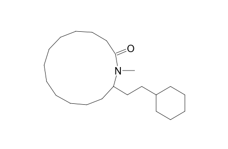 14-(2-cyclohexylethyl)-1-methyl-1-azacyclotetradecan-2-one