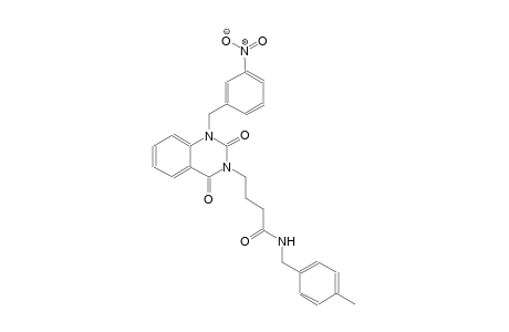 N-(4-methylbenzyl)-4-(1-(3-nitrobenzyl)-2,4-dioxo-1,4-dihydro-3(2H)-quinazolinyl)butanamide
