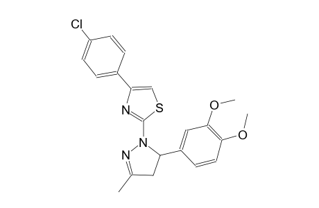 thiazole, 4-(4-chlorophenyl)-2-[5-(3,4-dimethoxyphenyl)-4,5-dihydro-3-methyl-1H-pyrazol-1-yl]-