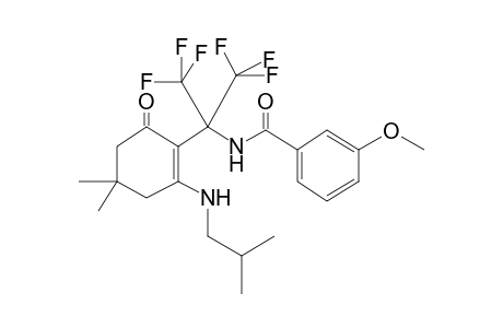 N-(2-{4,4-dimethyl-2-[(2-methylpropyl)amino]-6-oxocyclohex-1-en-1-yl}-1,1,1,3,3,3-hexafluoropropan-2-yl)-3-methoxybenzamide