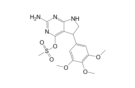 2-Amino-6,7-dihydro-5-(3,4,5-trimethoxyphenyl)-5H-pyrrolo[2,3-d]pyrimidin-4-yl methanesulfonate