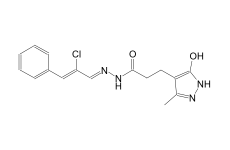 1H-pyrazole-4-propanoic acid, 5-hydroxy-3-methyl-, 2-[(E,2Z)-2-chloro-3-phenyl-2-propenylidene]hydrazide