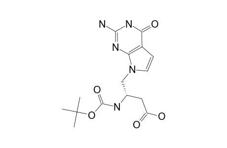 (S)-4-(2-AMINO-4-OXO-3,4-DIHYDROPYRROLO-[2,3-D]-PYRIMIDIN-7-YL)-3-TERT.-BUTOXYCARBONYLAMINOBUTYRIC-ACID