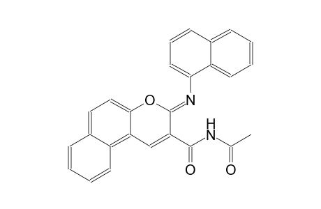 N-{[(3Z)-3-(1-naphthylimino)-3H-benzo[f]chromen-2-yl]carbonyl}acetamide