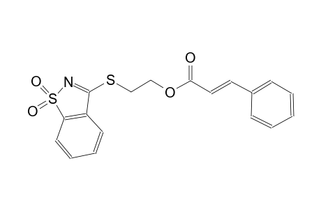 2-[(1,1-dioxido-1,2-benzisothiazol-3-yl)sulfanyl]ethyl (2E)-3-phenyl-2-propenoate