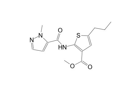 methyl 2-{[(1-methyl-1H-pyrazol-5-yl)carbonyl]amino}-5-propyl-3-thiophenecarboxylate