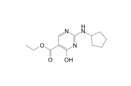 2-(cyclopentylamino)-4-hydroxy-5-pyrimidinecarboxylic acid, ethyl ester